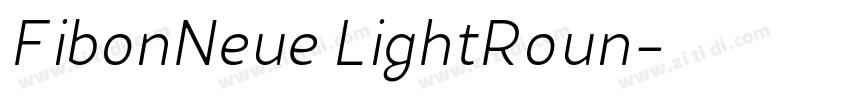 FibonNeue LightRoun字体转换